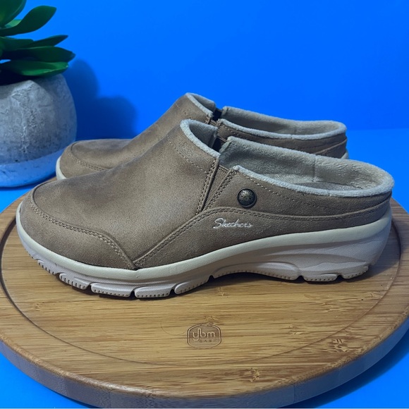 Skechers Shoes - Skechers Easy Going Latte 2 Clogs Tan Slip-On Walking Mules Size 7